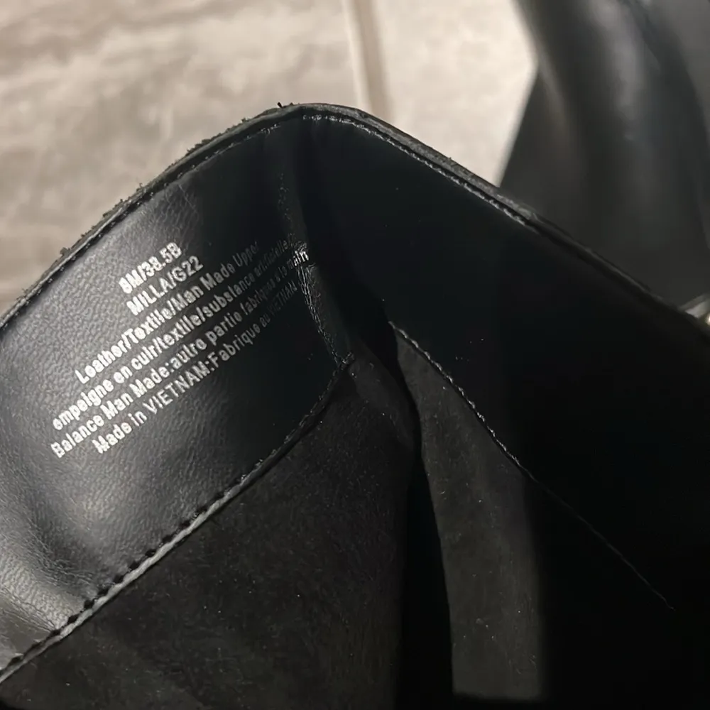 Karl Lagerfeld Milla Tall Leather Lug Sole Riding Boots in Black, Size 8M NEW - Image 9