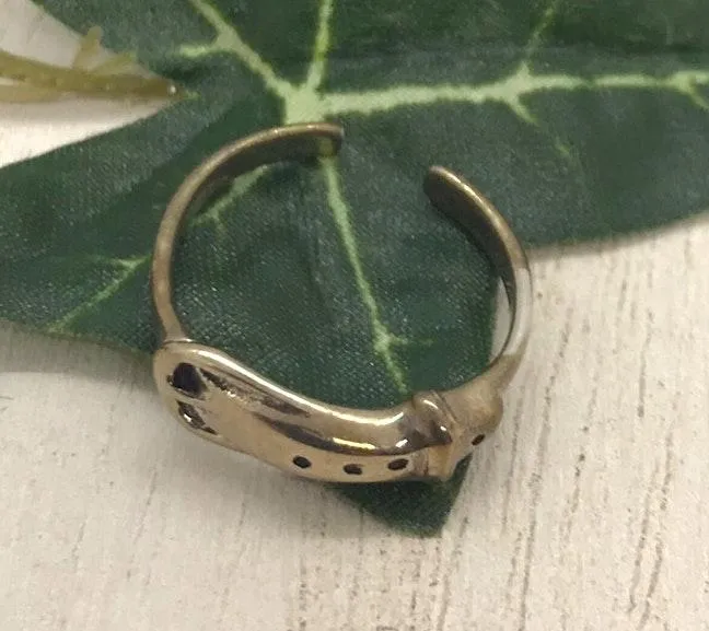 Sterling Silver Toe Ring Adjustable Buckle Design NWT - Image 2