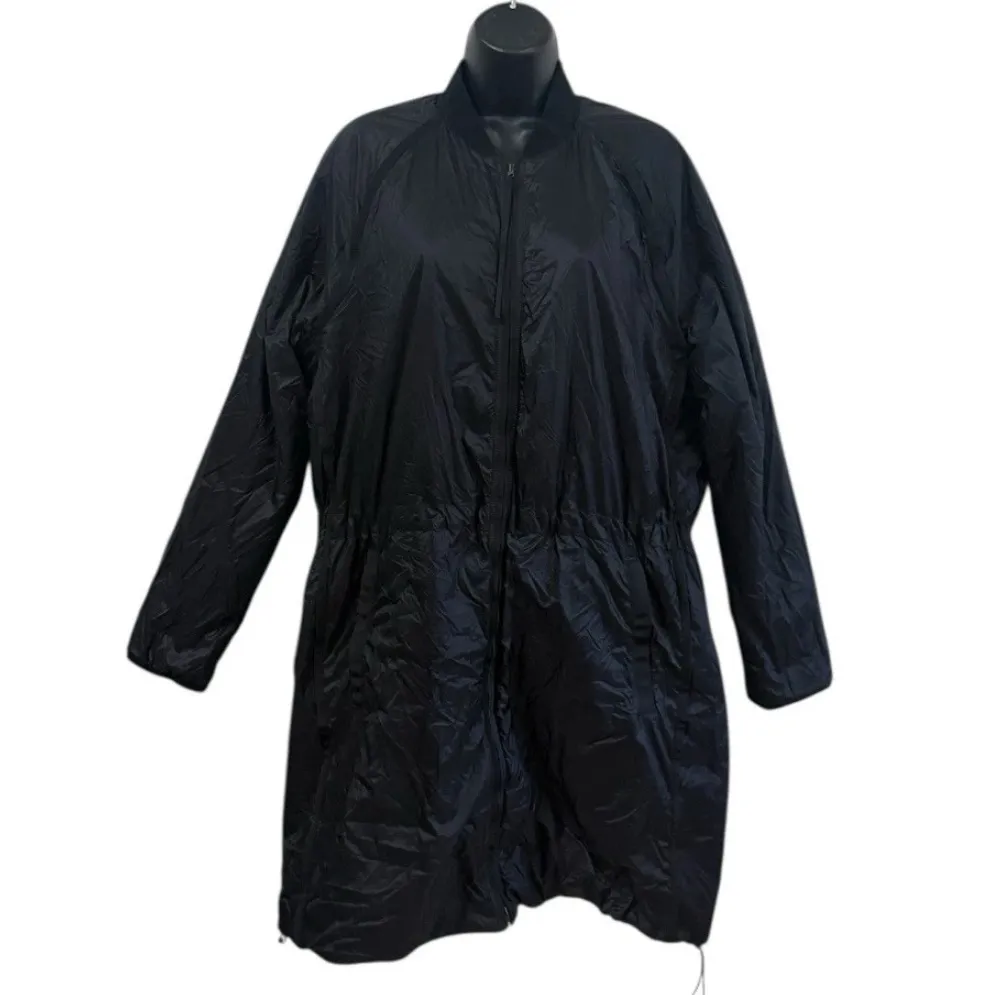 Athleta Women’s Long Parks Jacket Size L Black Primaloft Light Puffer EUC - Image 2