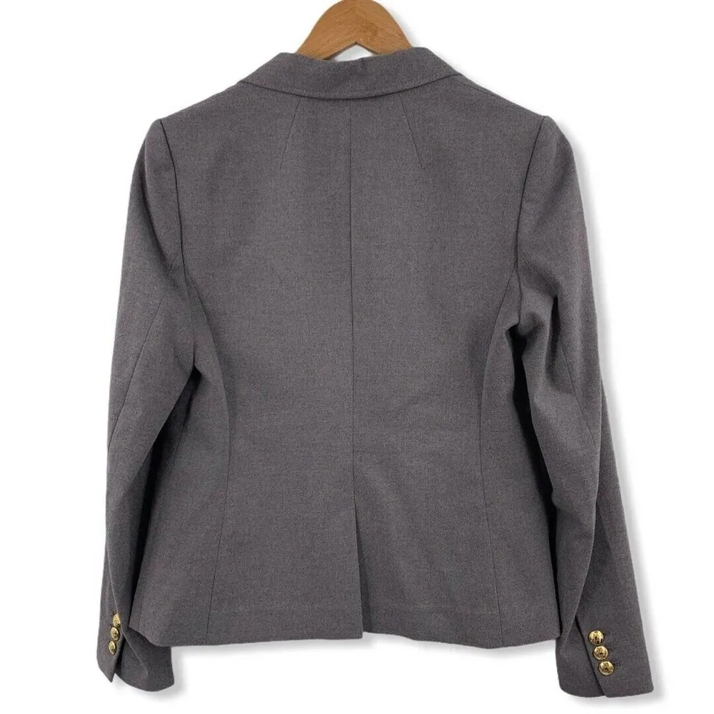 Banana Republic Grey Classic Fit Two Button Blazer Size 4 - Image 4