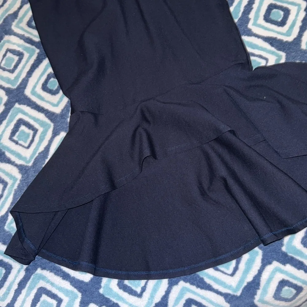 Slip into the Lulus How Much I Care Midnight Blue Off - Image 4