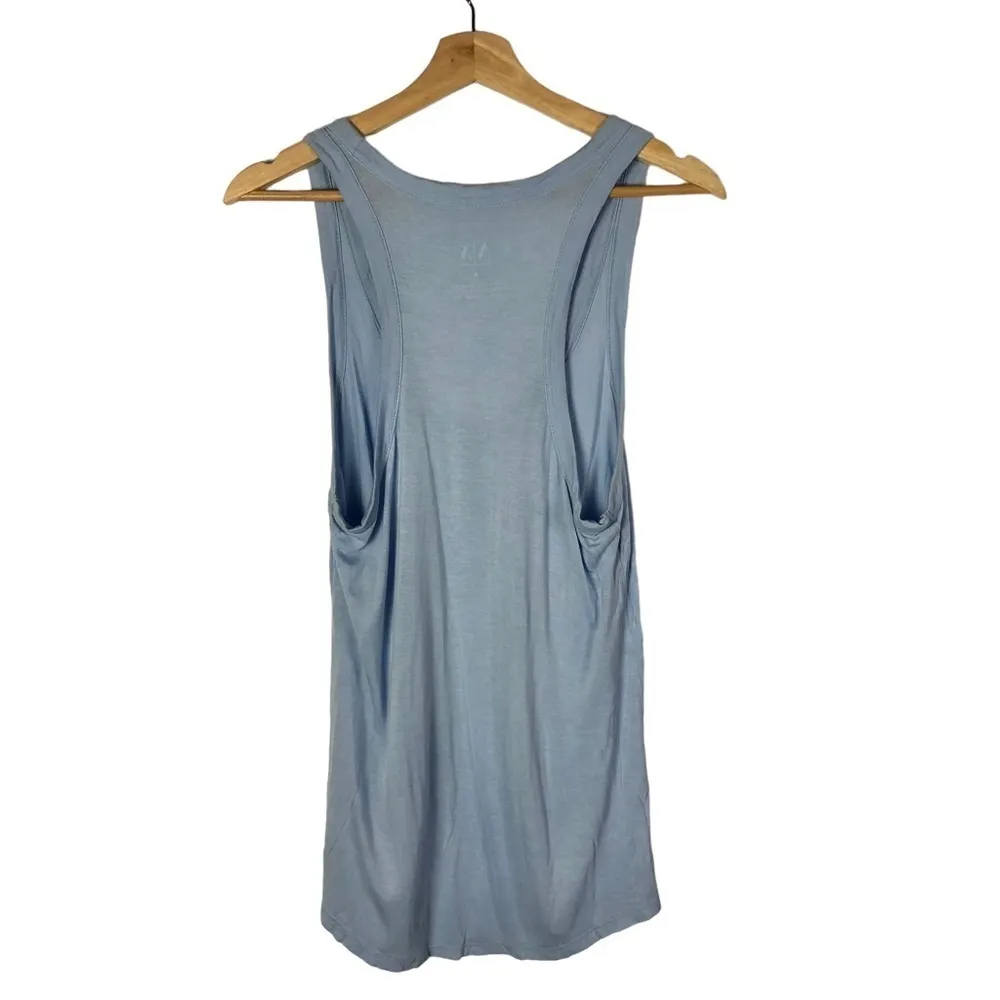 Armani Exchange Light Blue Scoop Neck Graphic Tank Top S - Image 2