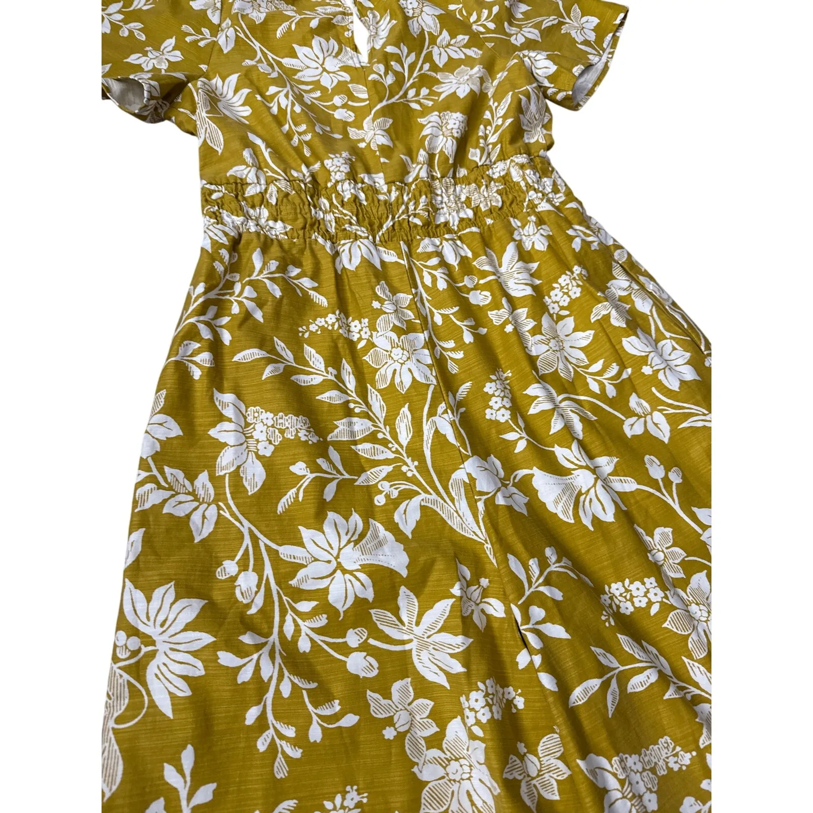 Anthropologie Somerset Wide Leg Jumpsuit in Chartreuse Pockets Size‎ Medium - Image 8