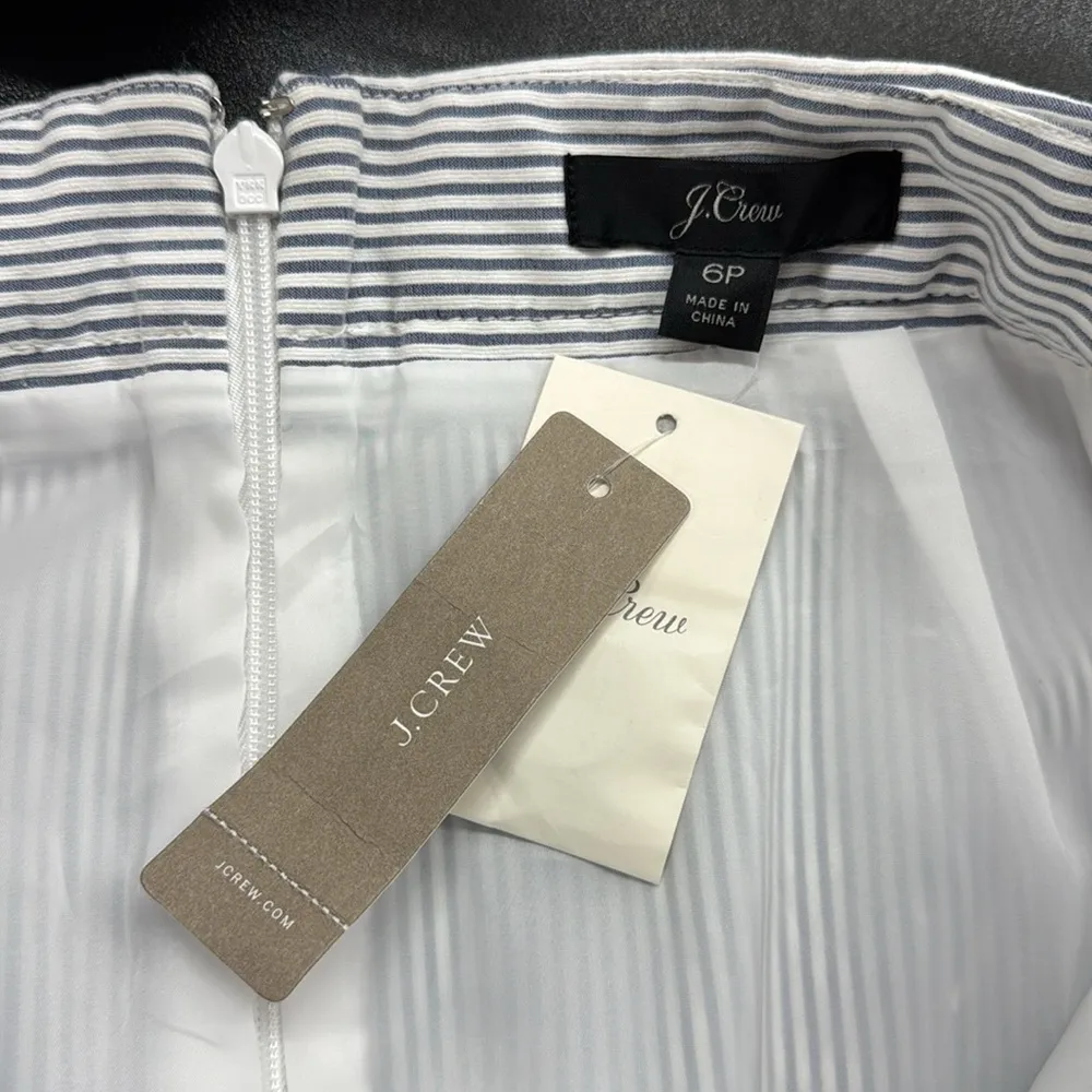 J. Crew NWT Seersucker Button-front Mini Skirt Size 6P - Image 6