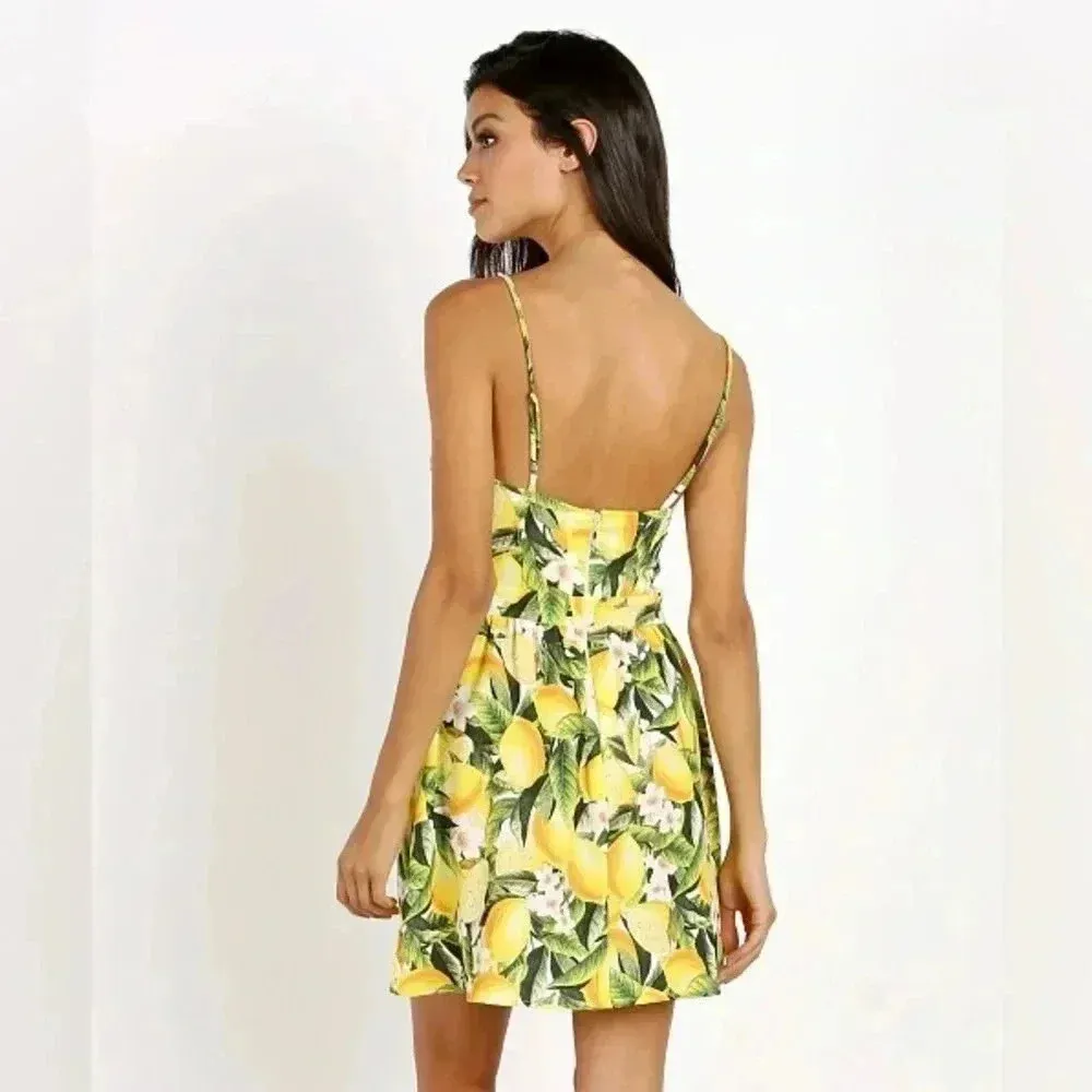 Show Me Your Mumu Piper Dress Citrus Lemons Sz M - Image 4