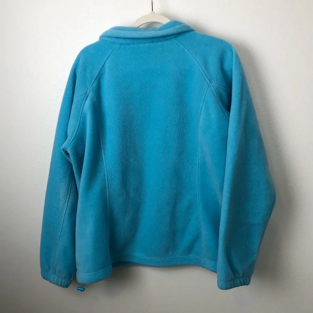 Columbia light blue fleece zippered jacket 1x - Image 4