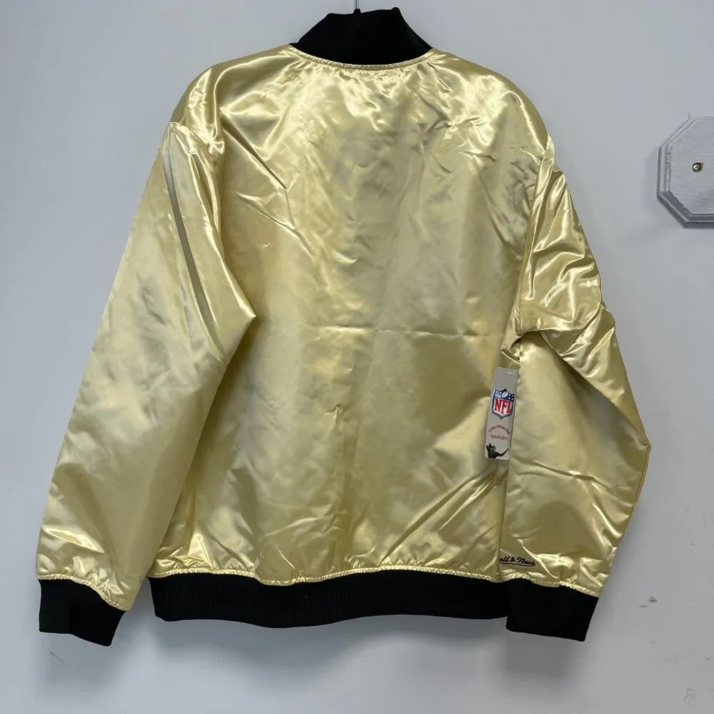 Mitchell & Ness Black & Gold Lightwight Satin Las Vegas Raiders Jacket- XL - NWT - Image 2
