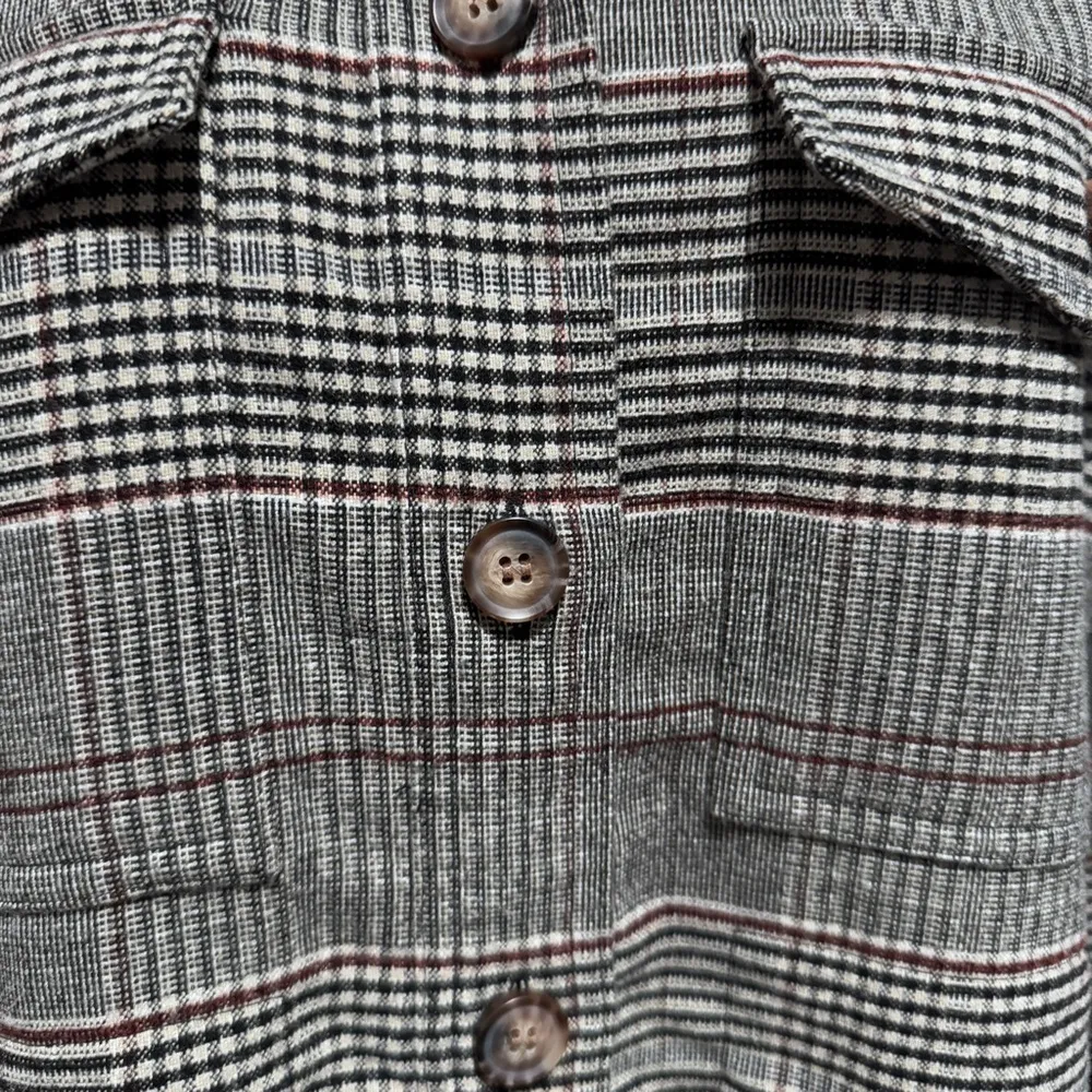 Madewell Bonded Flannel Shirt Jacket Shacket Cohancy Plaid Small Heritage - Image 6