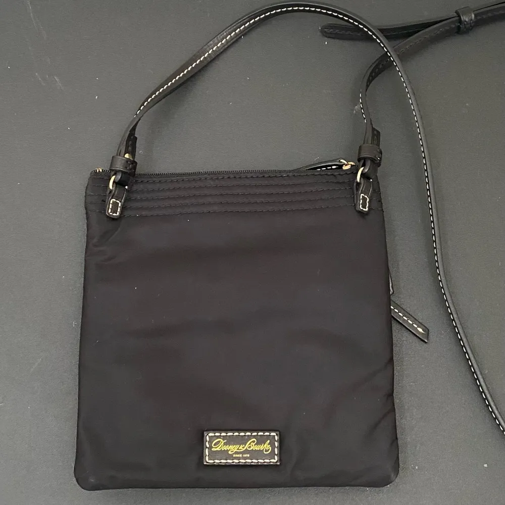 DOONEY & BOURKE North South Triple Zip Black Nylon Embroidered Duck Crossbody - Image 4