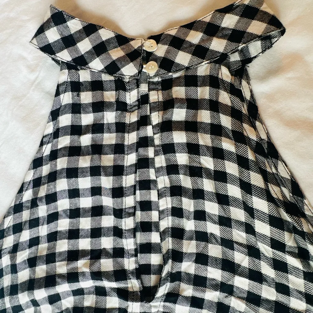 Mud Pie Black and White Gingham Mini Dress - Image 2