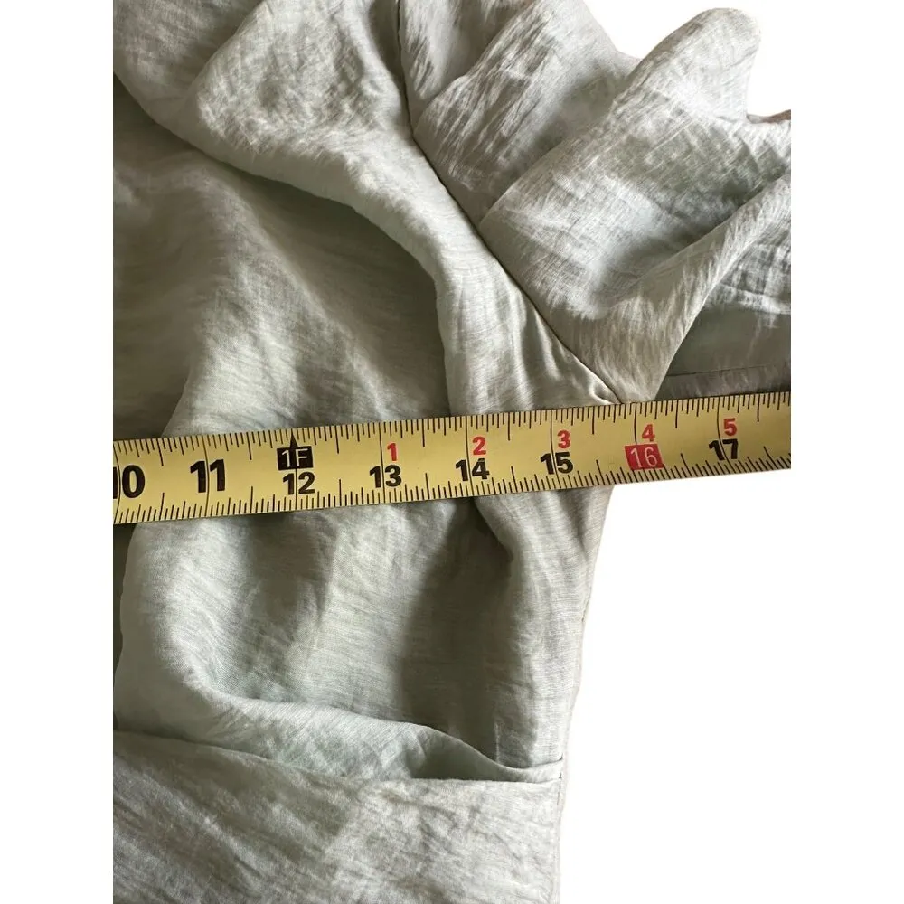 Asos Design Sage Green Draped Sleeve Wrap Skirt Maxi Dress UK 8 EU 36 US 4 - Image 9