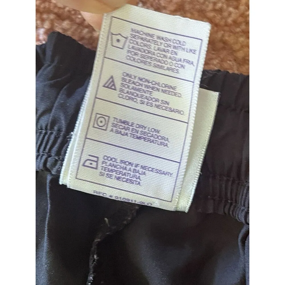 JUST MY SIZE 16W Black Pants Neon Green White Trim Adjustable Hem Pockets - Image 3