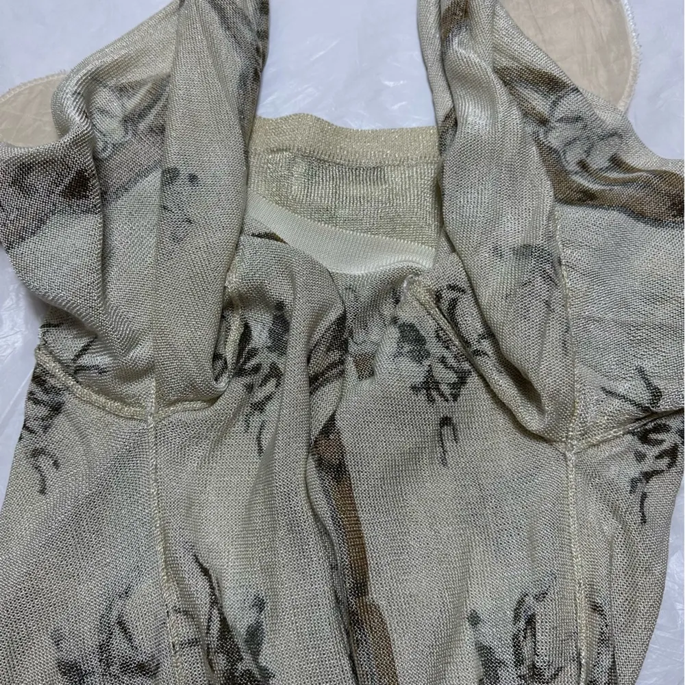 Vintage Terani Sport metallic mesh gold, bronze, brown long sleeve sweater sz M - Image 12