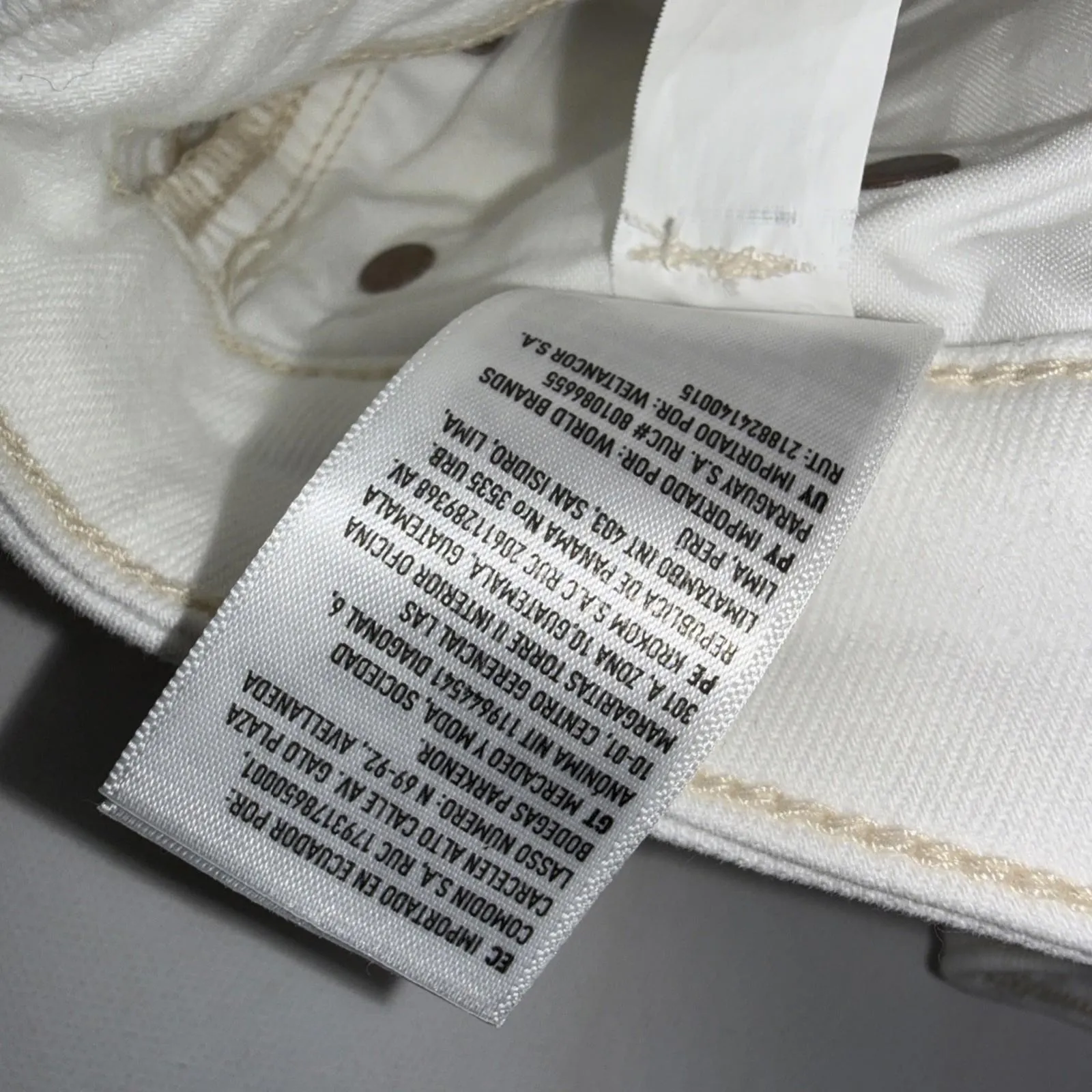 American Eagle White Super High Rise Baggy Wide Leg Ankle Jeans Boho Hippie Sz 0 - Image 7