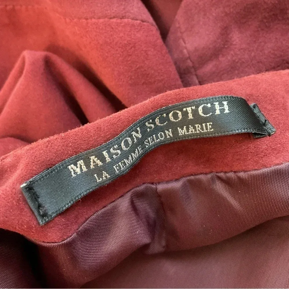 Maison Scotch La Femme Selon Marie Goat Suede Beaded Shirt Size‎ P’tite - Image 10