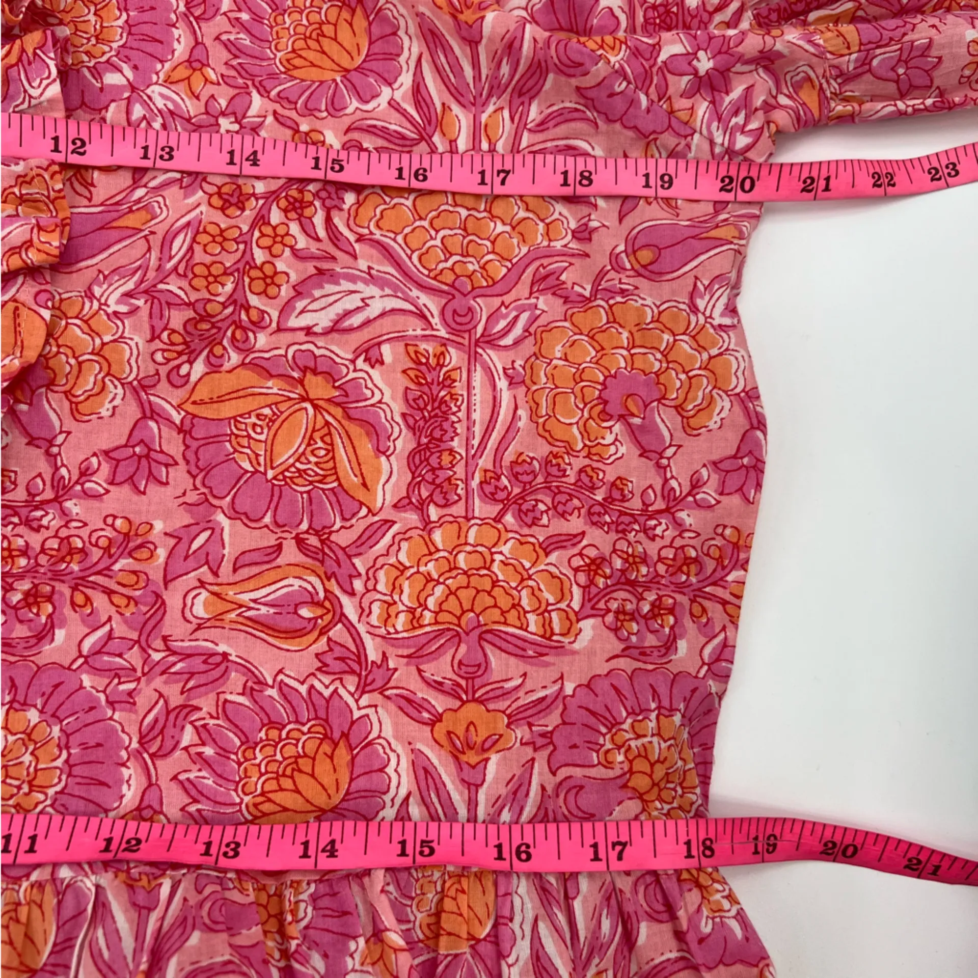 Mille Victoria dress in the Pink Carnation print sz S block print floral - Image 6
