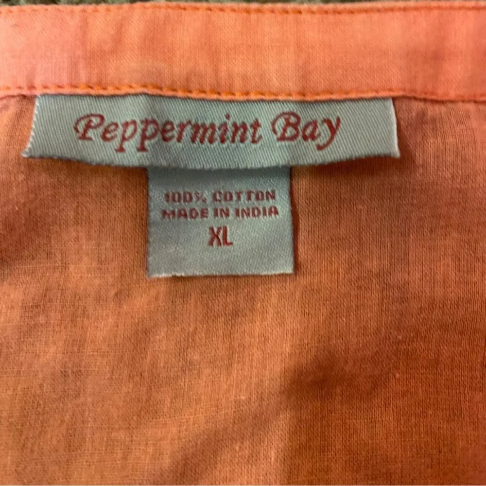 Peppermint Bay Swim Cover Up Womens XL Used Pullover Sequins Salmon Gray - Image 8