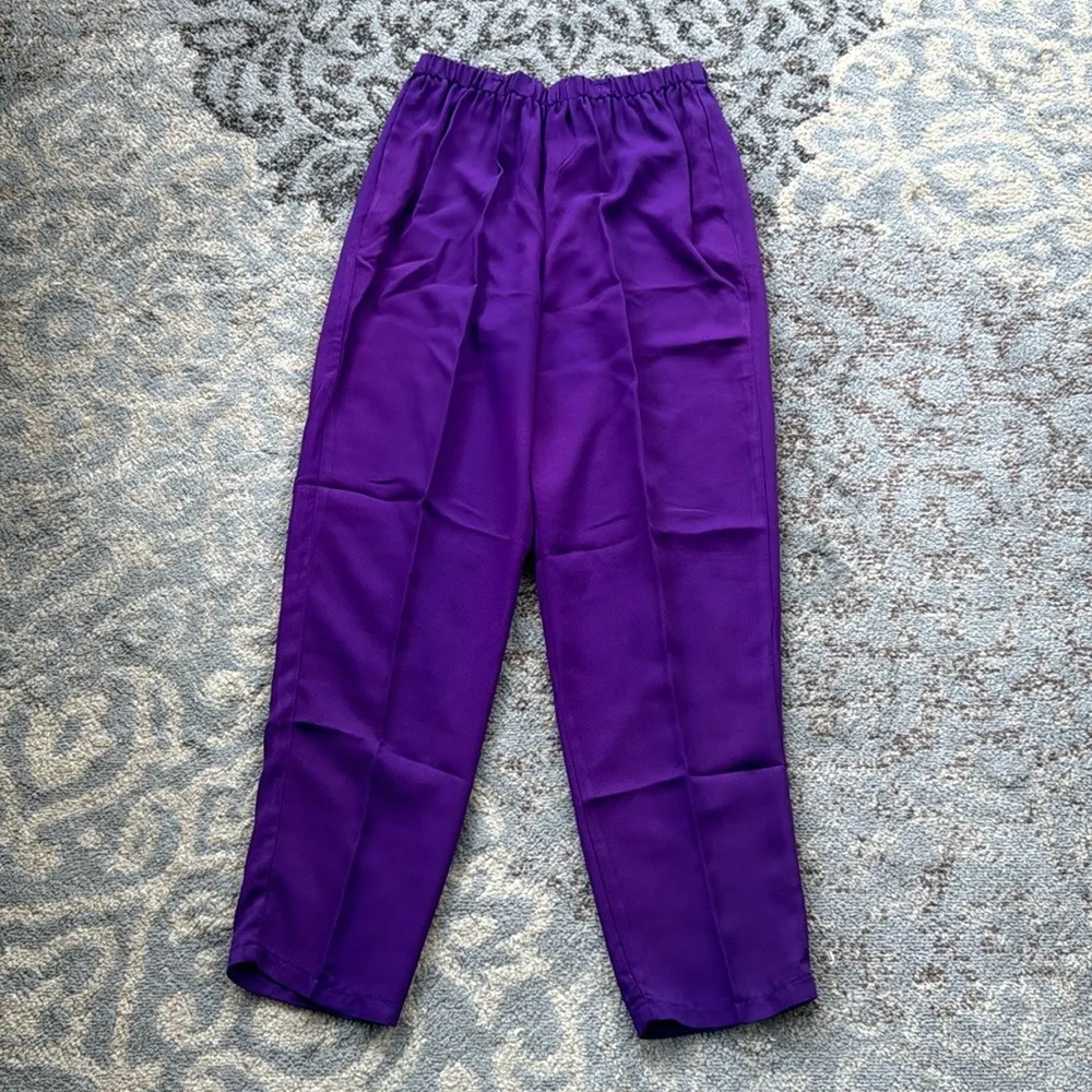 Vintage Items Double Breasted Button Pajama Set Purple 16 - Image 9