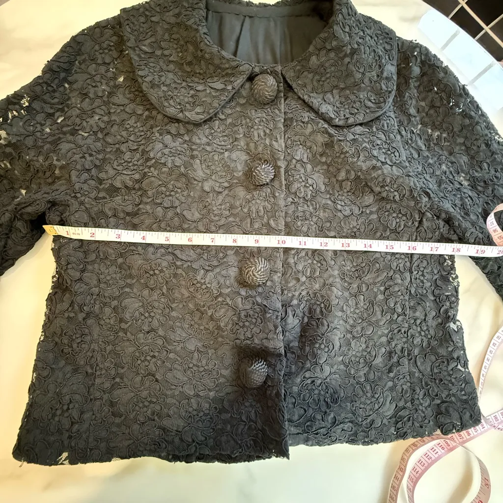 Elegant Black Lace Women's Jacket Size none - Image 10