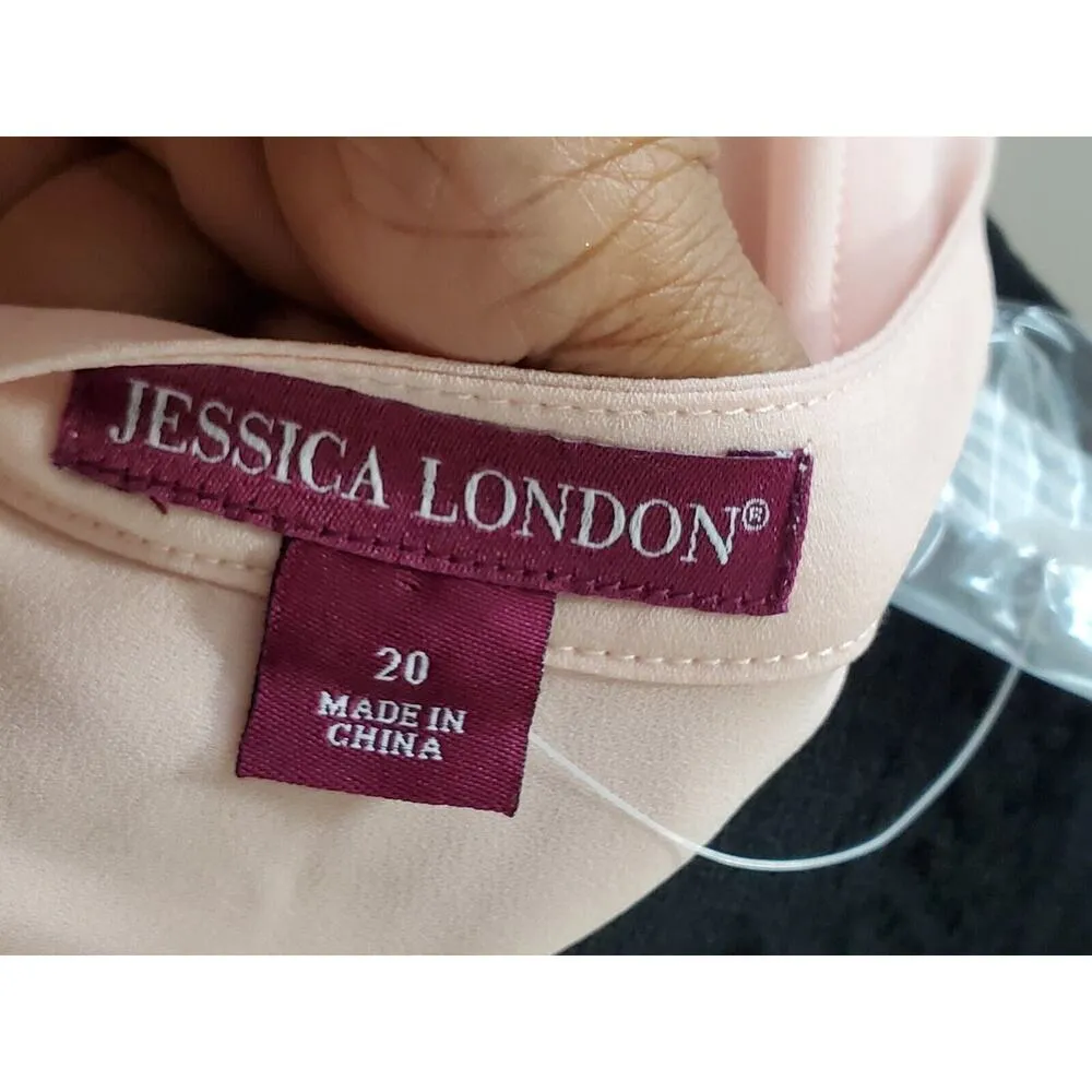 Jessica London Women's Pink Polyester Round Neck Long Sleeve Top Blouse Size 20 - Image 8