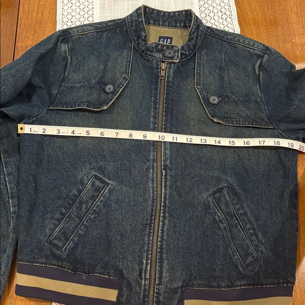 Vintage GAP Denim Bomber Jacket - Image 4