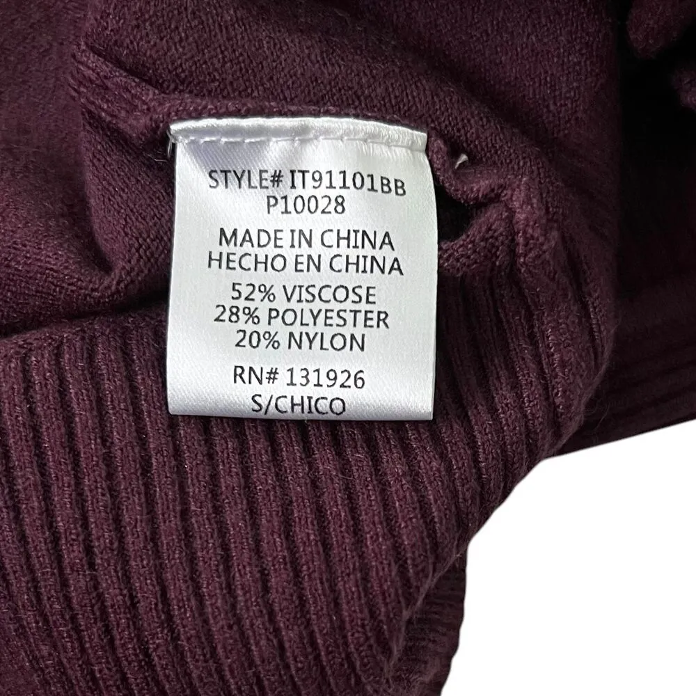 Betsey's Boutique Shop Plum Knit Cardigan Women Sweater Size Small 61 - Image 4