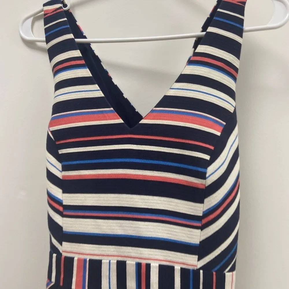 Adelyn Rae striped jacquard fit and flare dress women’s size medium - Image 7