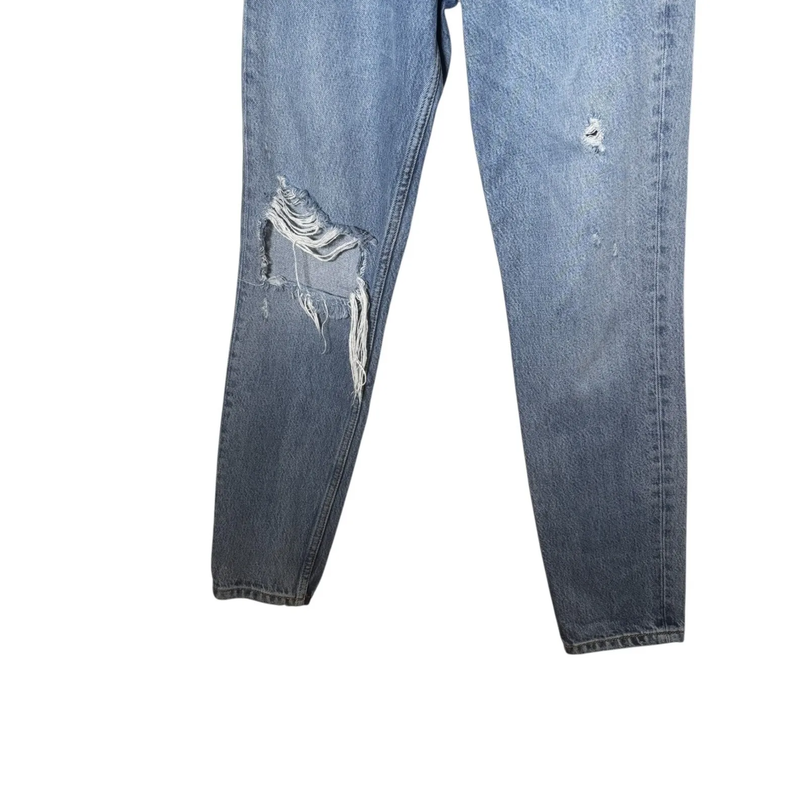 Boyish By HER The Billy High Rise Skinny Jeans 24 Medium Wash Blue Button Fly - Image 4