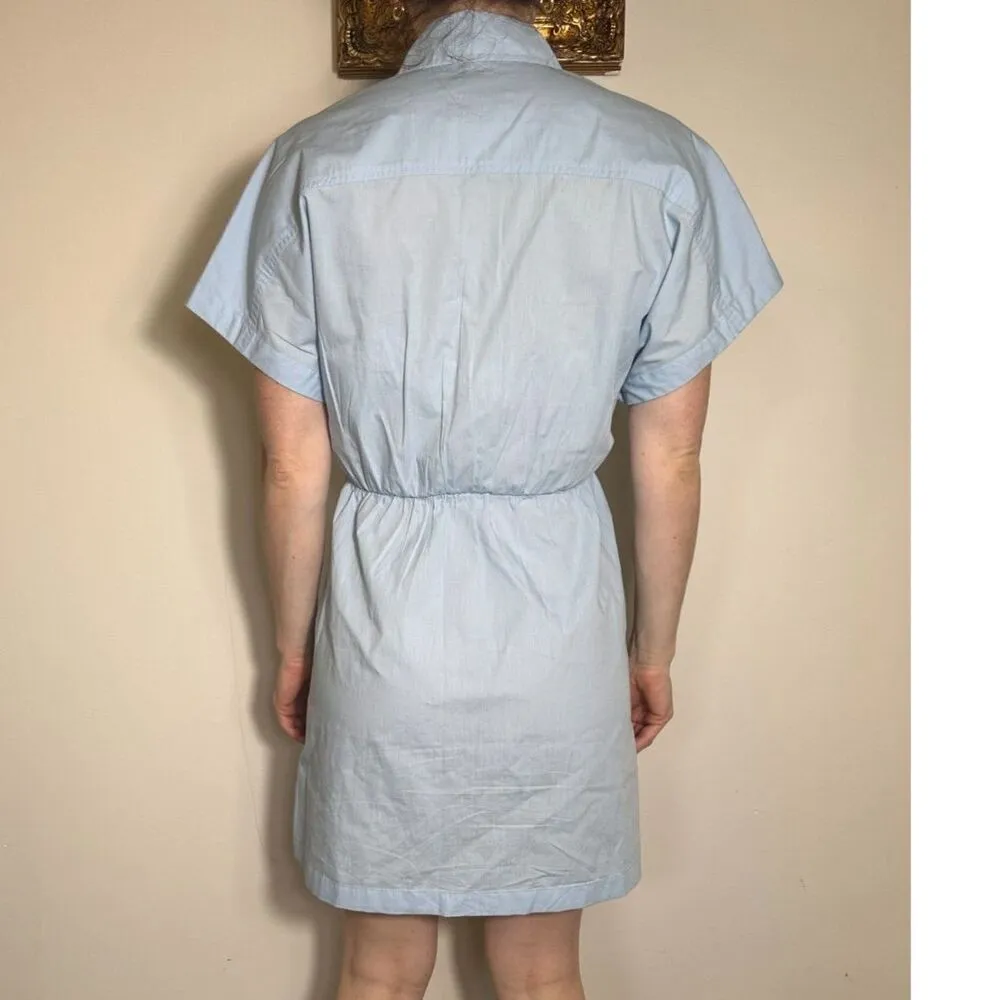 Abercrombie and Fitch Blue Button Up Shirt Dress Size XST - Image 3