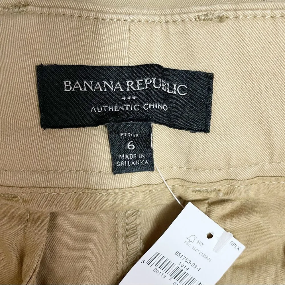 NWT Banana Republic Ultra High-Rise Chino Pants Size 6P New British Khaki Tan - Image 11