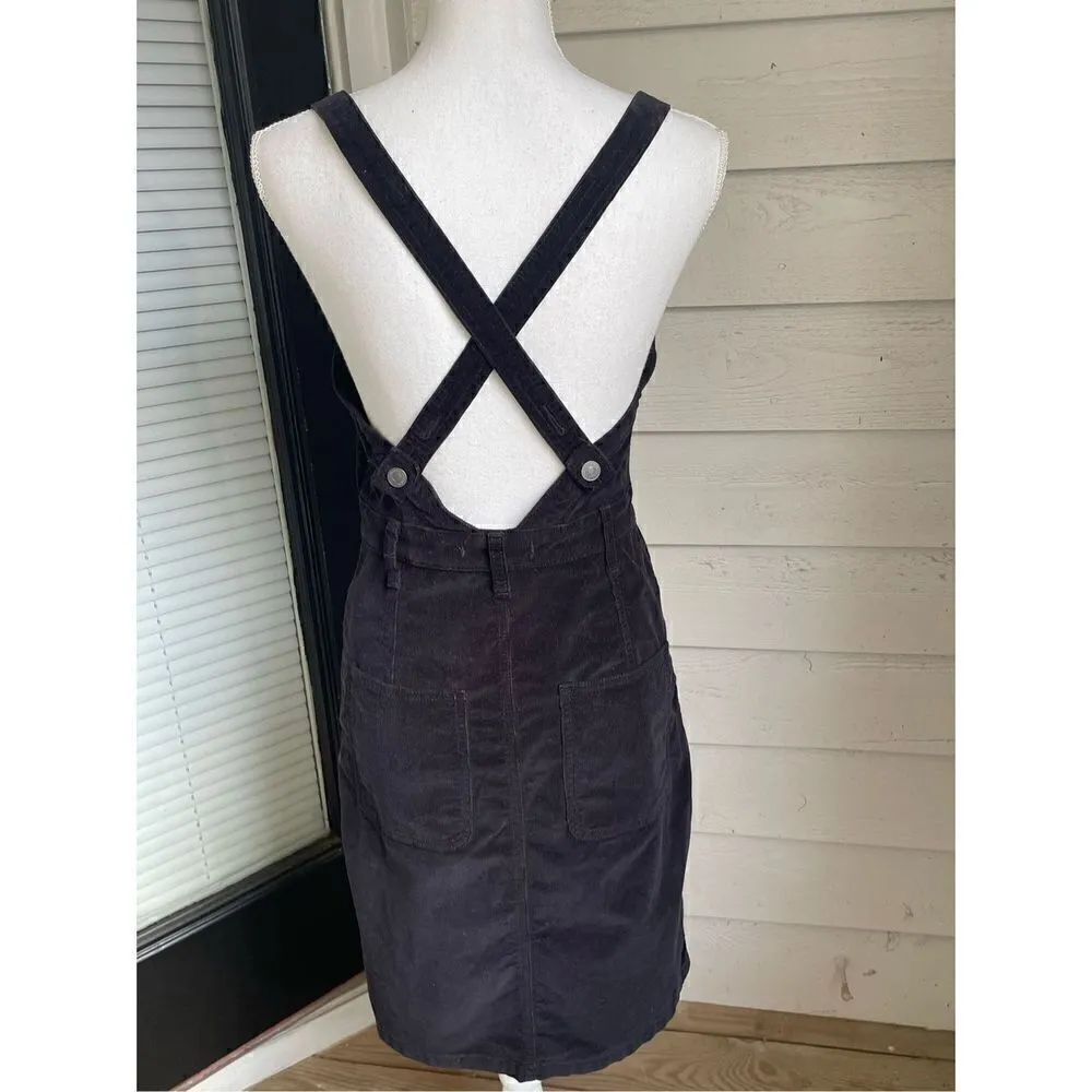 Free People Women’s Corduroy Jumper mini dress Black Size 28 - Image 12