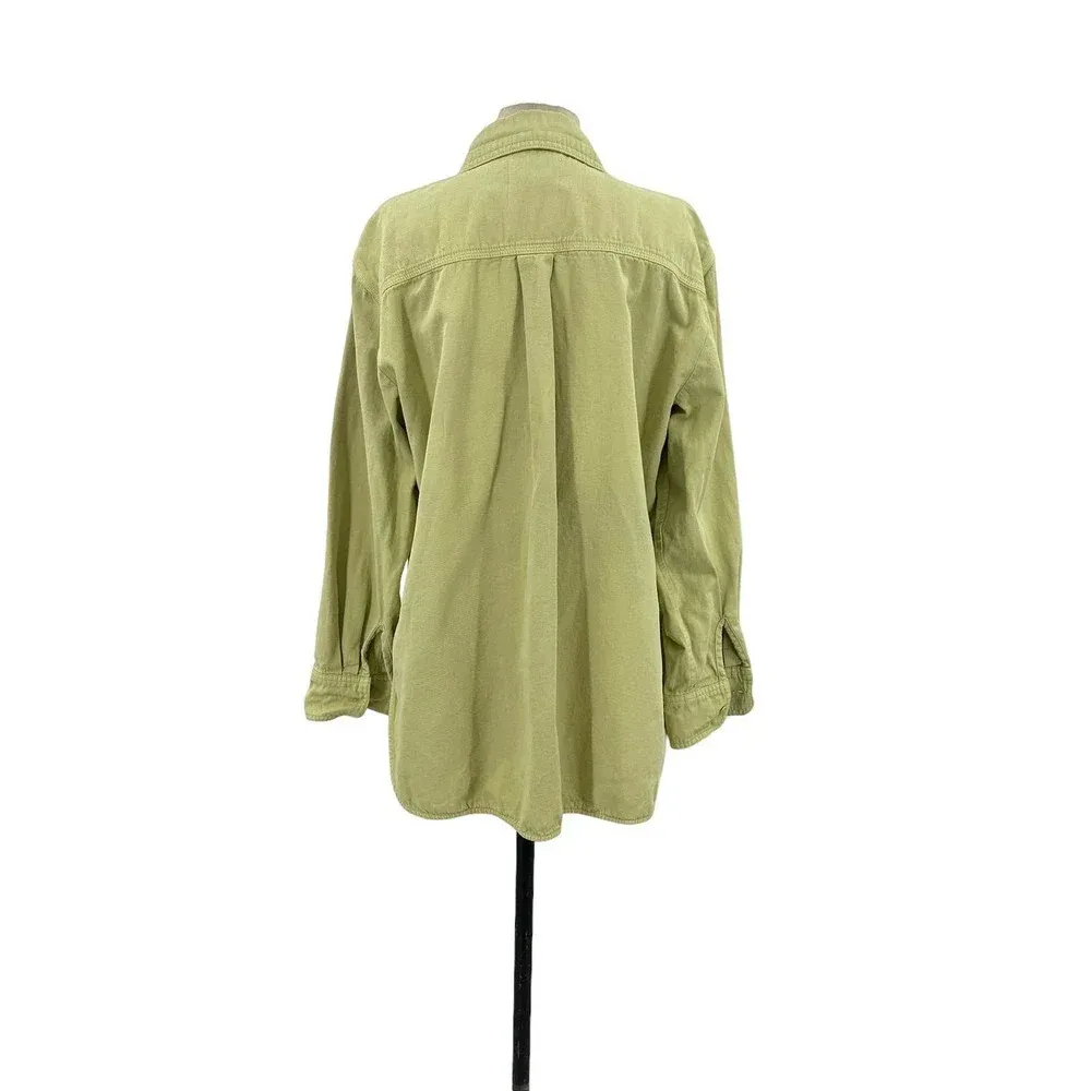 Aritzia Wilfred Free Nova Button Up‎ Top Shacket in Birch Green Size Medium - Image 7