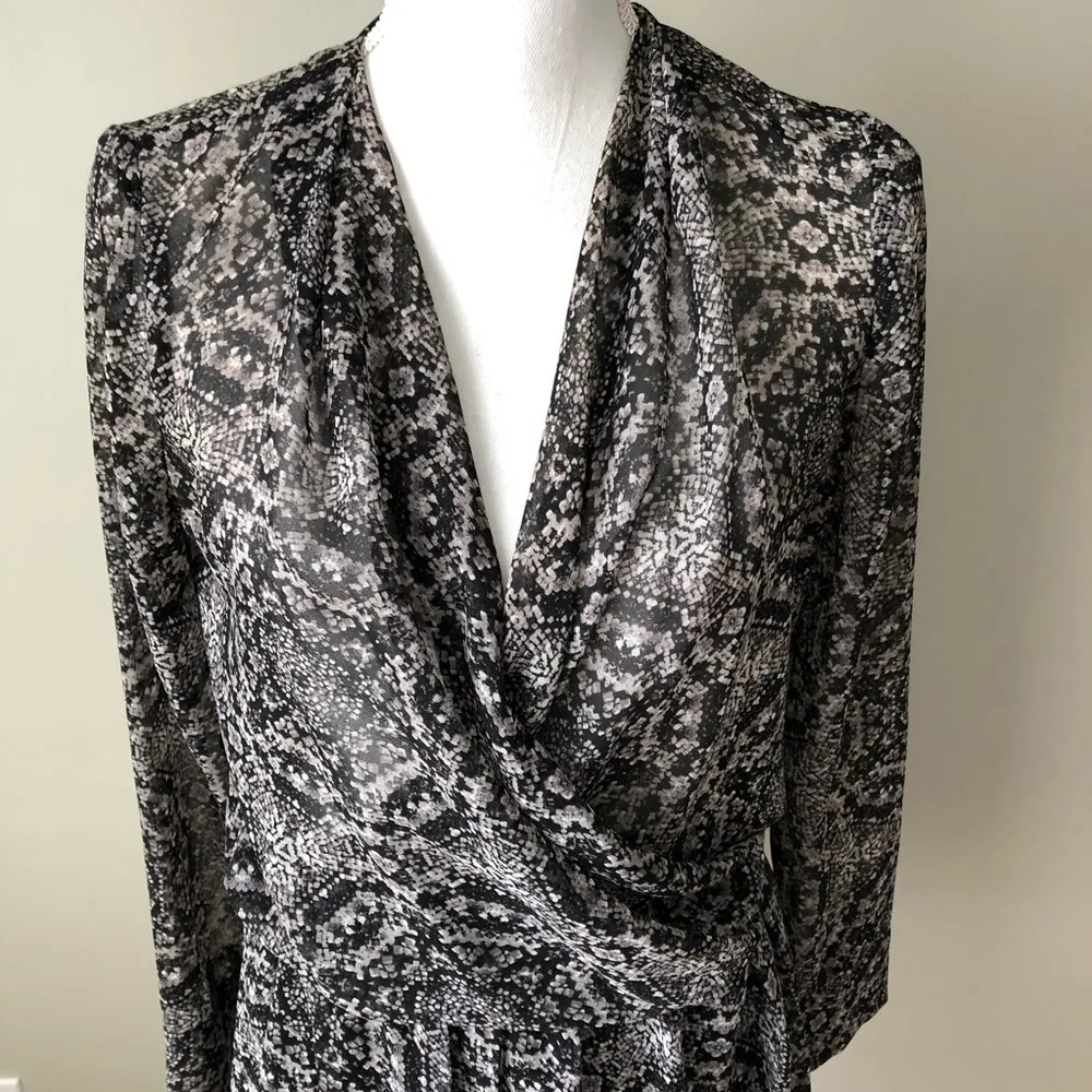 BCBGENERATION | Snakeskin Print Sheer Dress - Image 33
