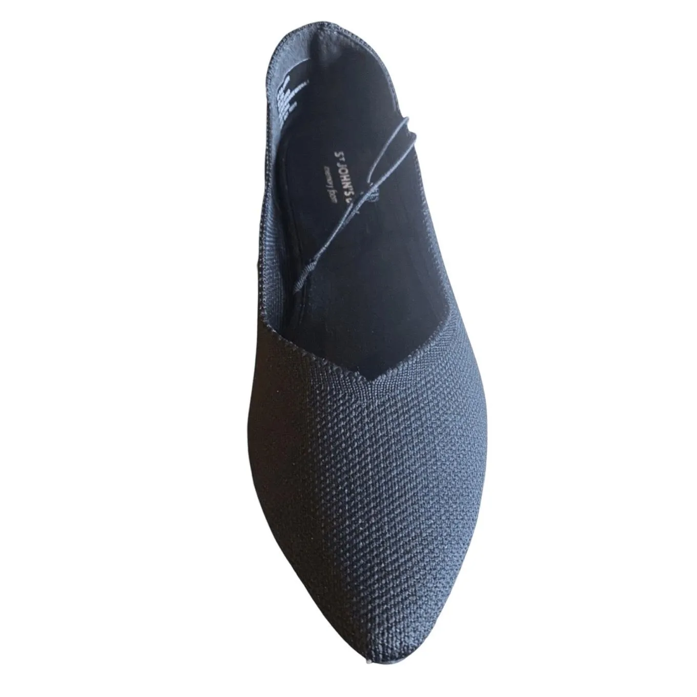 ST. John's Bay Womens Flats Dark Grey Black Knit Pointed Toe Comfort Casual - Image 3