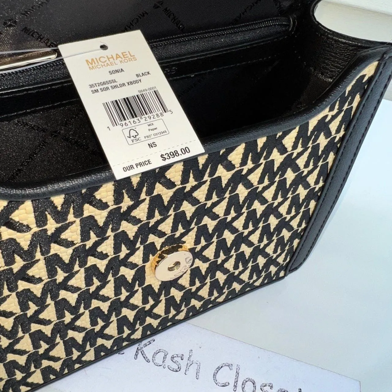 Black Sonia Crossbody Small Square Shoulder Bag - Image 7