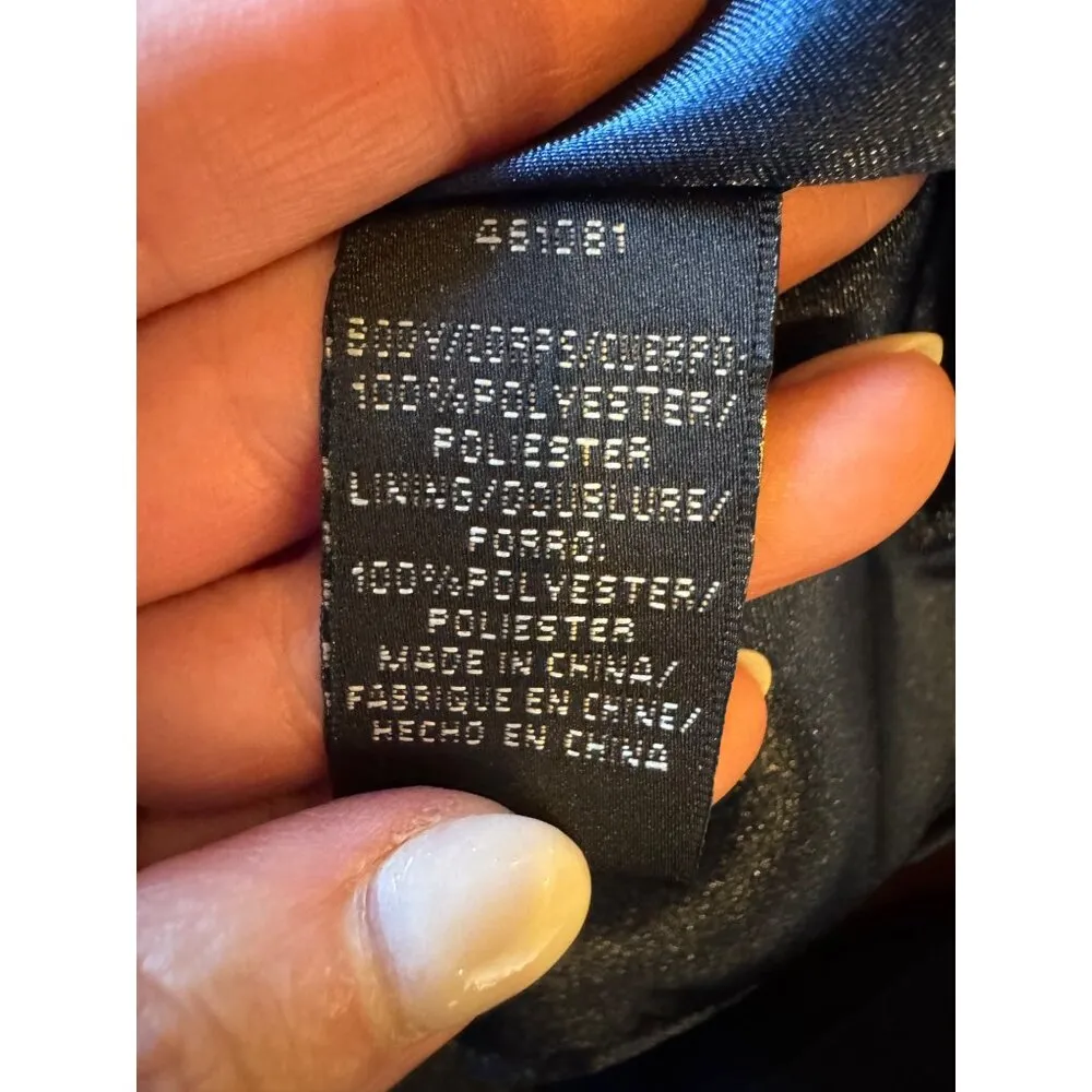 Jill Jill Stuart Dress Women 4 Navy Blue Satin Strapless Back Bow Mini NWT Party - Image 15