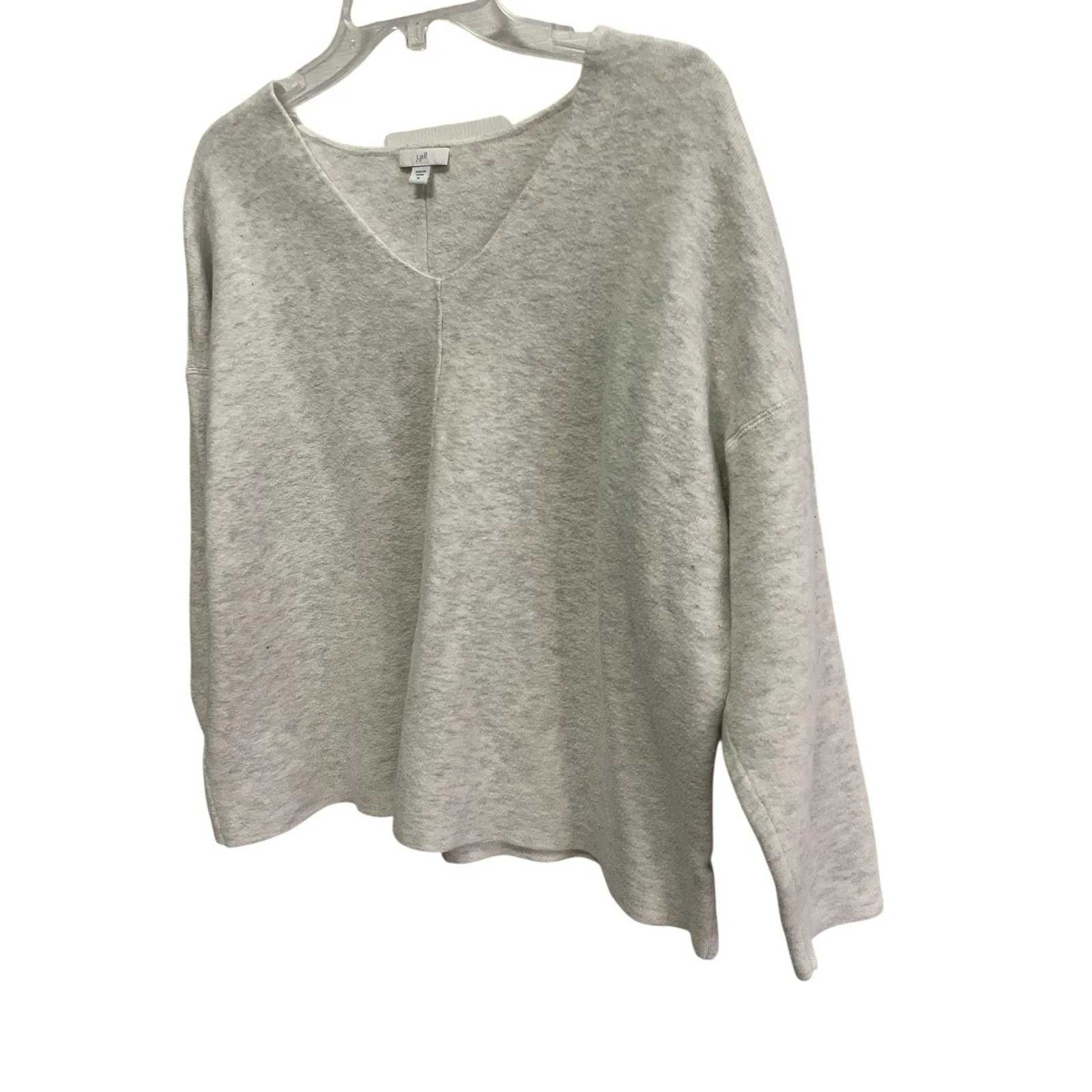 J Jill Women's XL Sweater Top Gray V - Image 4