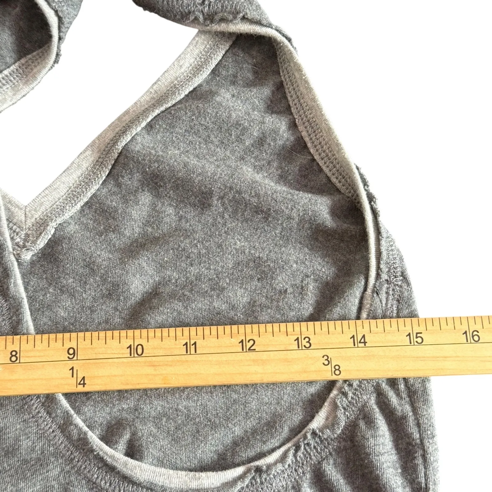 Hard Tail Forever Minimalist Tank Dress Gray Racerback V Neck Size S BOHO - Image 12