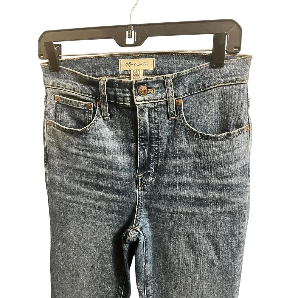 Madewell Cali Demi-Boot Jeans Womens 26 Stretch Cropped Mini Flare High Rise - Image 4