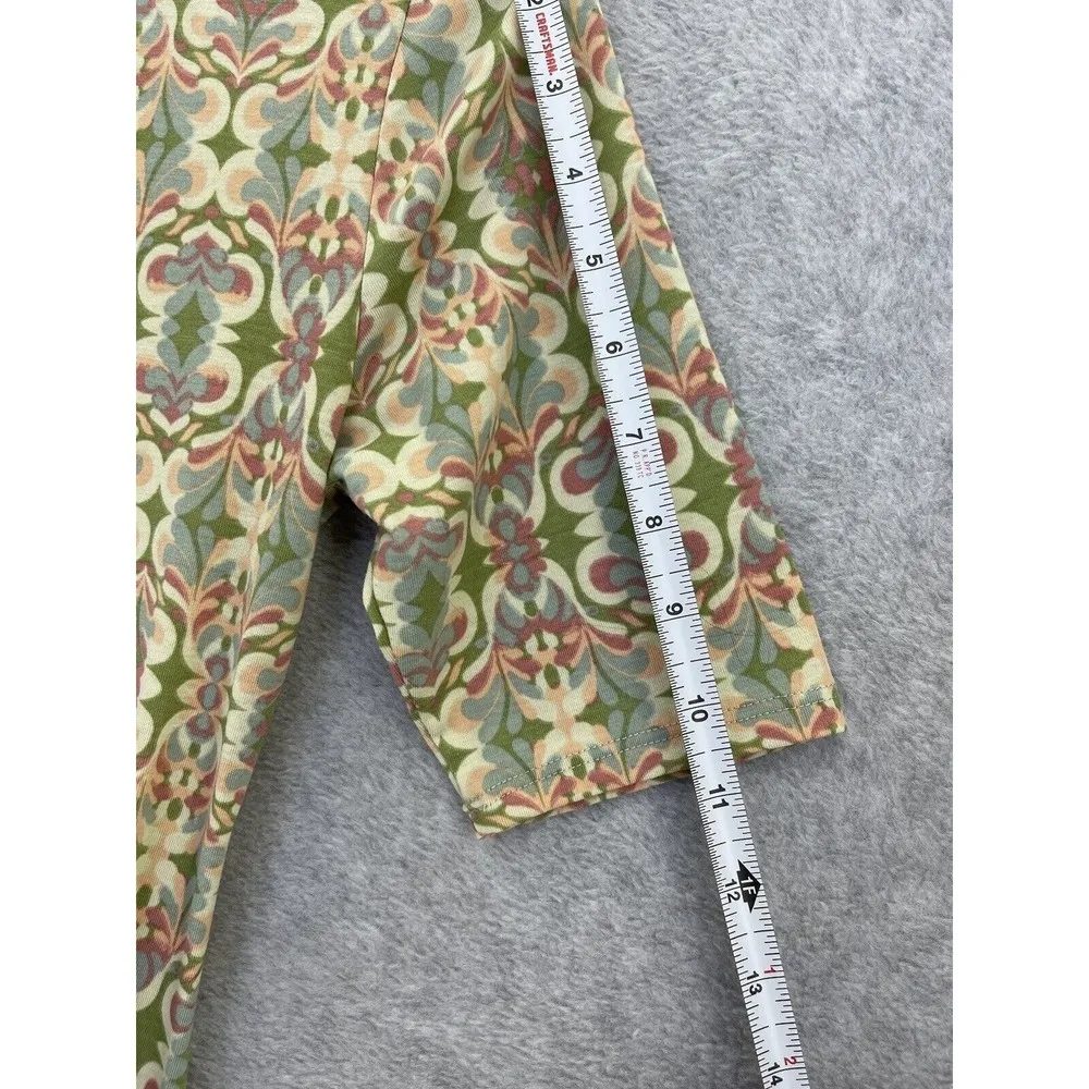 Lularoe Women's T-Shirt Dress Short Sleeve Size Small Geometric Print Yellow - Image 3