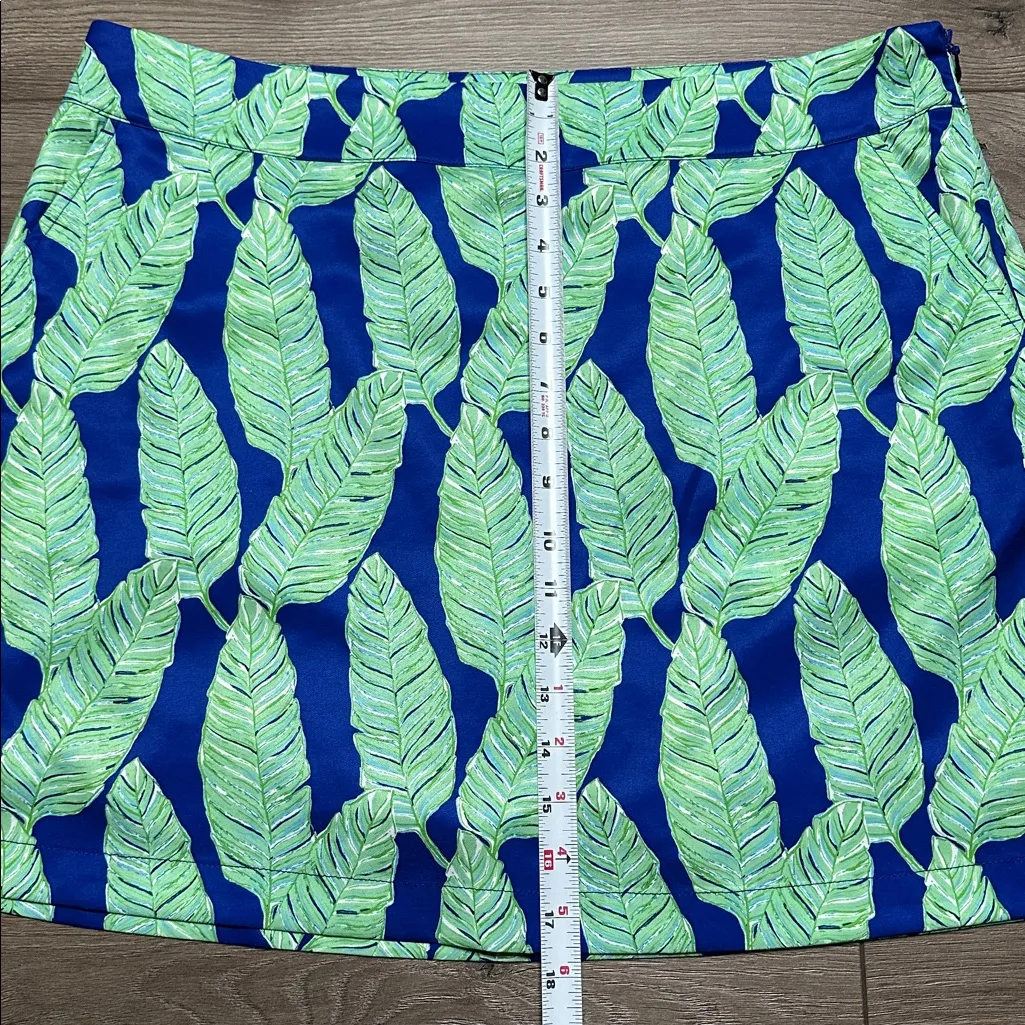 Vineyard Vines Golf Skort‎ Palm Leaf Royal Ocean Multicolor Skirt Blue Green 14 - Image 10
