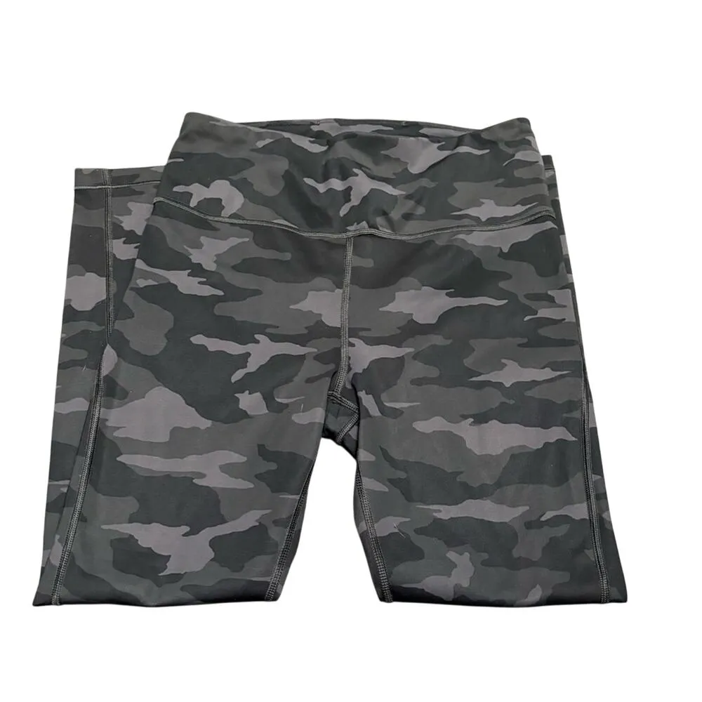 Athleta Black Grey Camo Ultimate 7/8 Tight Leggings Small High Waist Pocket Logo - Image 6