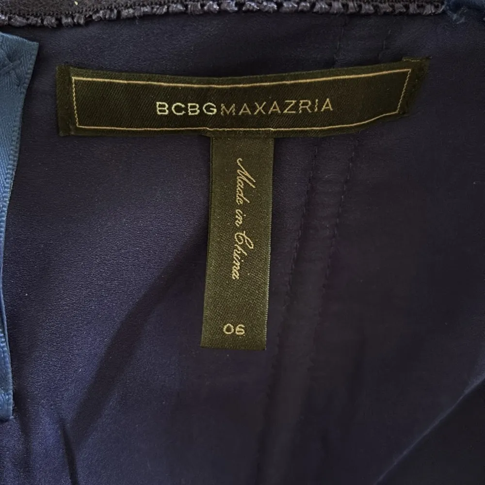 BCBG BGBGMAXAZRIA Inga One Shoulder SILK Printed Maxi Dress Sz 6 Whimsy Goth - Image 9