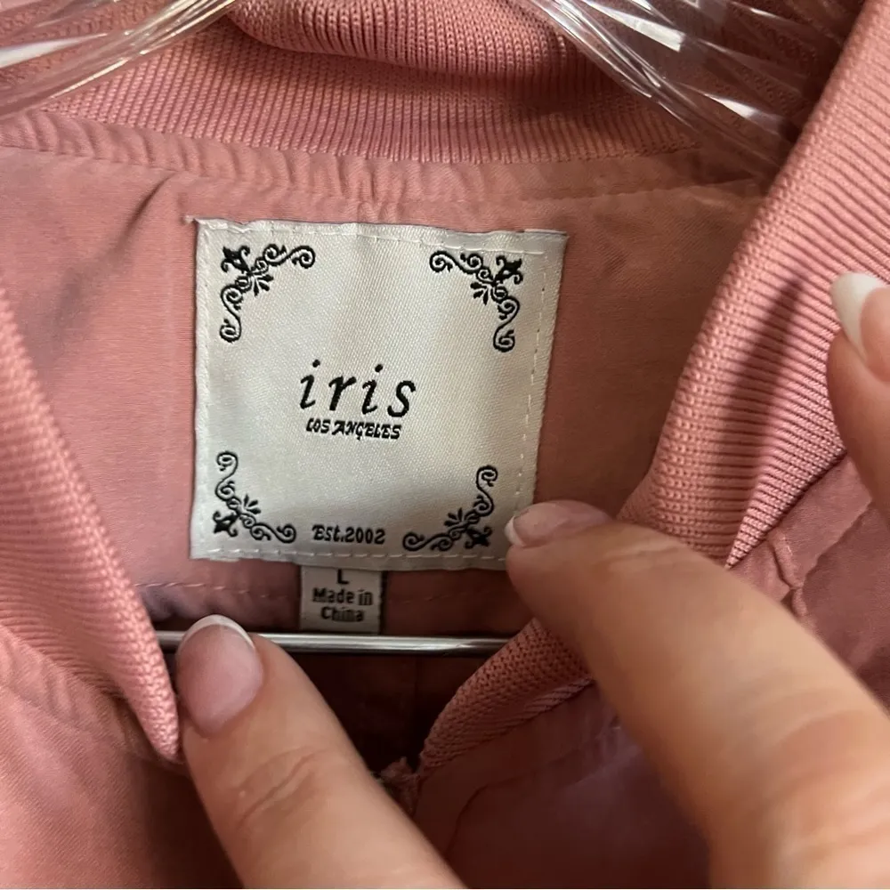 Iris Los Angeles Blush Pink Soft Bomber Jacket - Image 5