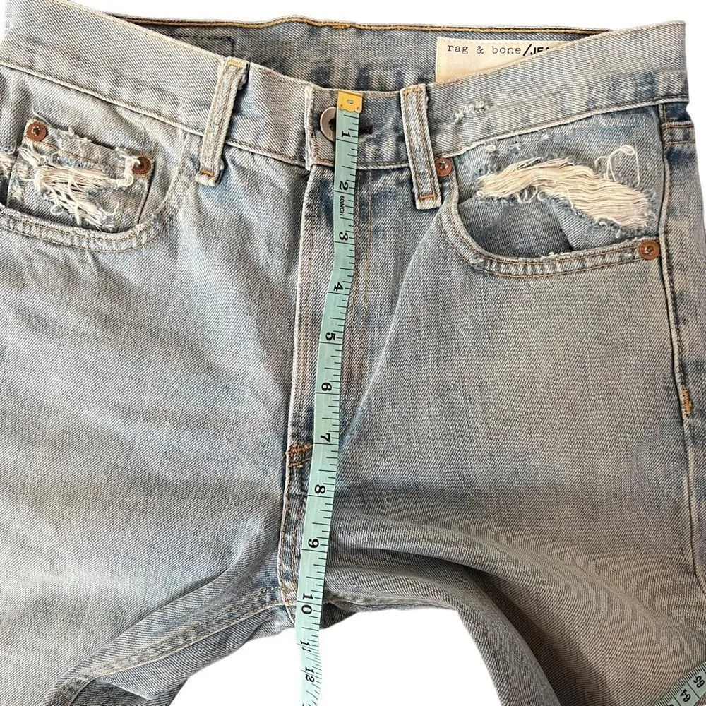Rag & Bone Marilyn Distressed Light Wash Skinny Jean Size 24 - Image 10