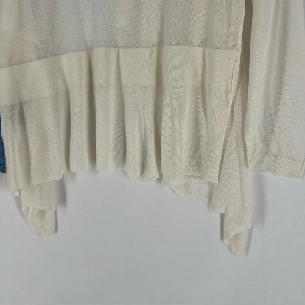 Simply‎ Vera Vera Wang Cream Women's Open Front Draped Shrug NWT Size L Petite - Image 11