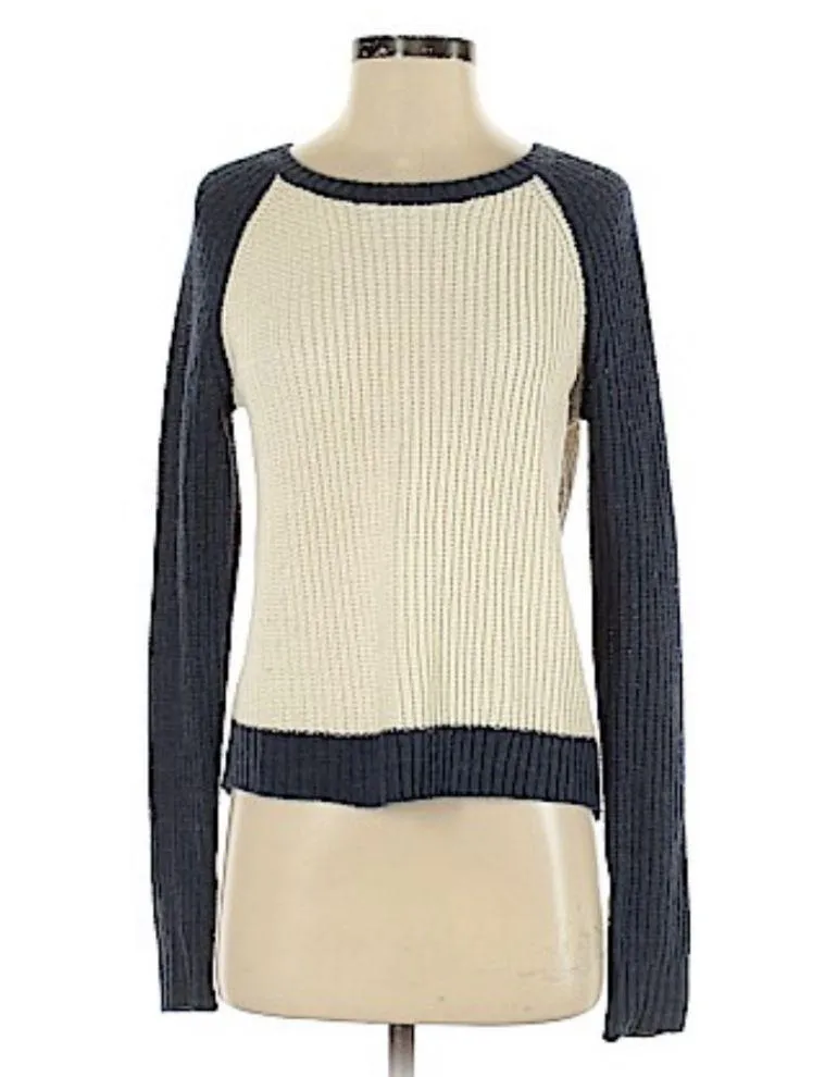 Prince & Fox crew neck color block long sleeve sweater XS - Image 3