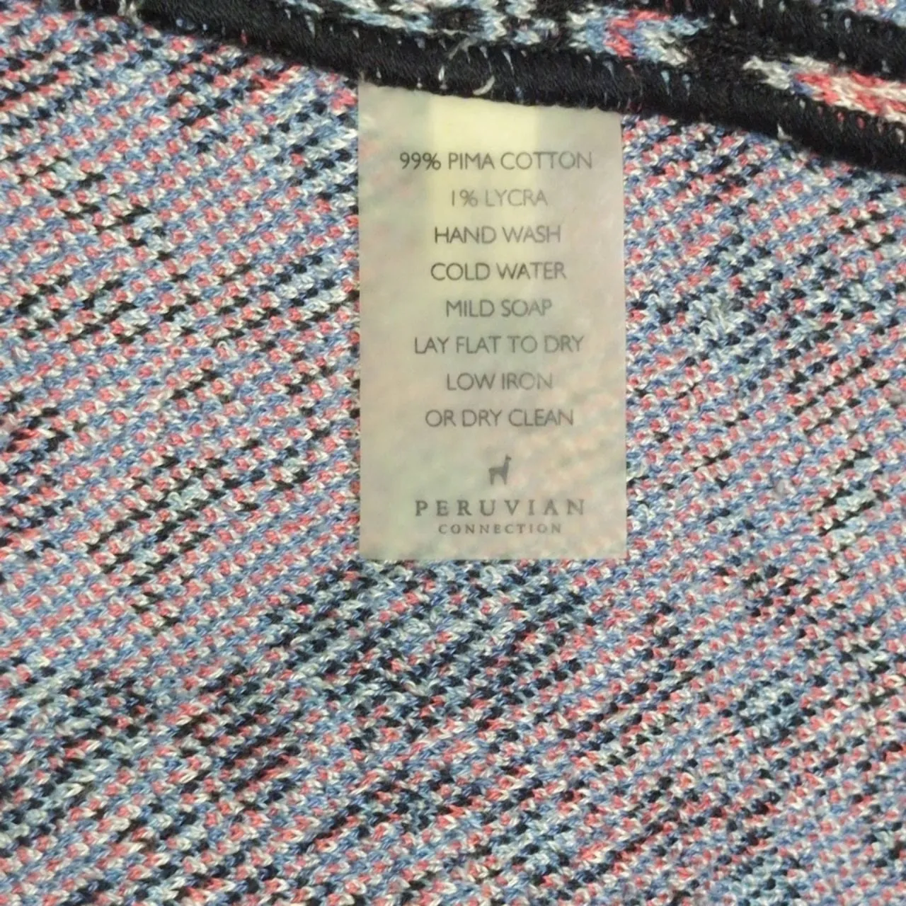 PERUVIAN CONNECTION Black Multi-Color Floral Paisley Knit Pencil Skirt Medium - Image 7