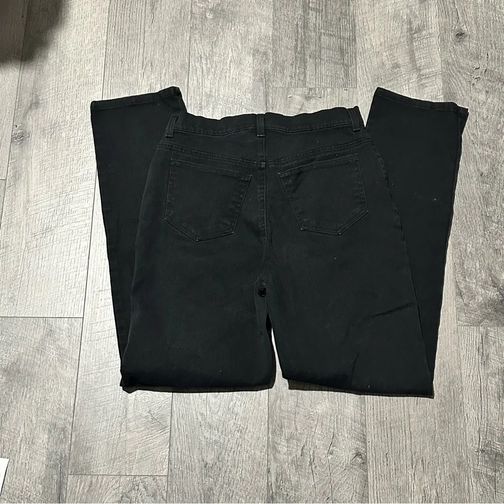 Skinny Jeans Black Pants Women’s very High Rise straight leg denim - Image 4