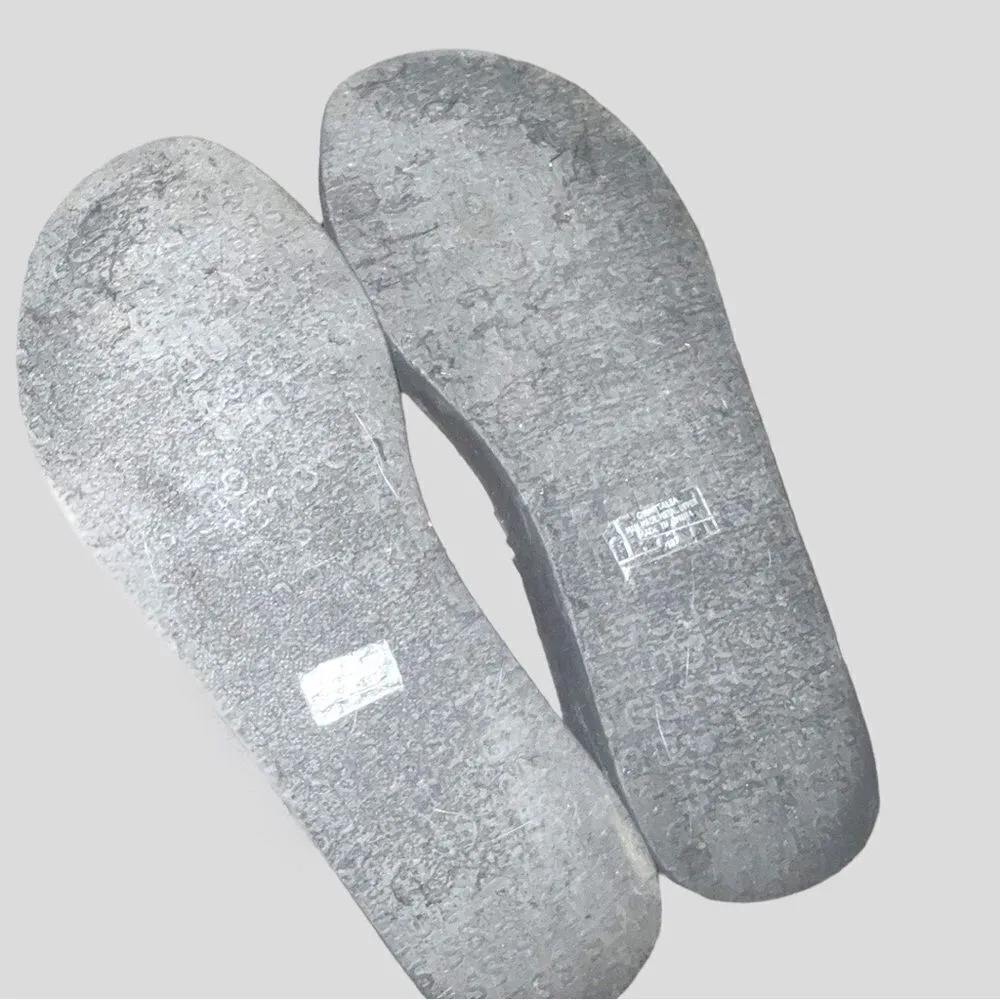 Guess  black foam sandals! Euc! Cute silver sparkle charm on front! - Image 5